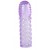 Насадка гелевая фиолетовая с точками, шипами и наплывами - 13,5 см. - Toyfa Basic - в Чебоксарах купить с доставкой