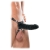 Чёрный полый страпон 7  Silicone Hollow Strap-On - 18 см. - Pipedream - купить с доставкой в Чебоксарах