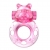 Розовое эрекционное виброкольцо на пенис Pink Bear - Baile - в Чебоксарах купить с доставкой