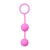 Розовые вагинальные шарики с ребрышками Roze Love Balls - Easy toys