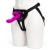 Лиловый страпон Rechargeable Vibrating Strap-On Harness Set - 17,6 см. - Happy Rabbit - купить с доставкой в Чебоксарах