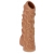 Телесная насадка с венками и открытой головкой Nude Sleeve S - 10 см. - KOKOS - в Чебоксарах купить с доставкой