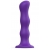 Фиолетовая насадка Strap-On-Me Dildo Geisha Balls size M - Strap-on-me - купить с доставкой в Чебоксарах