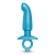 Голубая анальная пробка для массажа простаты Hither Silicone Prostate Plug - 14,3 см. - b-Vibe - в Чебоксарах купить с доставкой