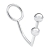 Кольцо на пенис с анальным стимулятором Two Bead Stainless Steel Anal Hook   Cock Ring - BlueLine - в Чебоксарах купить с доставкой