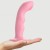 Розовая насадка-стимулятор Strap-On-Me Tapping Dildo Wave - Strap-on-me - купить с доставкой в Чебоксарах