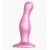 Розовая насадка Strap-On-Me Dildo Plug Curvy size M - Strap-on-me - купить с доставкой в Чебоксарах
