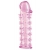 Гелевая розовая насадка на фаллос с шипами - 12 см. - Toyfa Basic - в Чебоксарах купить с доставкой