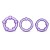 Набор из 3 фиолетовых эрекционных колец Stay Hard Beaded Cockrings - Blush Novelties - в Чебоксарах купить с доставкой