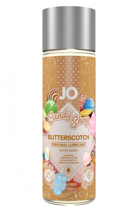 Смазка на водной основе Candy Shop Butterscotch с ароматом ирисок - 60 мл. - System JO - купить с доставкой в Чебоксарах