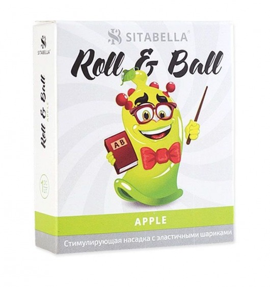 Стимулирующий презерватив-насадка Roll   Ball Apple - Sitabella - купить с доставкой в Чебоксарах