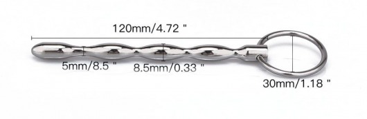 Металлический уретральный плаг с кольцом - Notabu - купить с доставкой в Чебоксарах