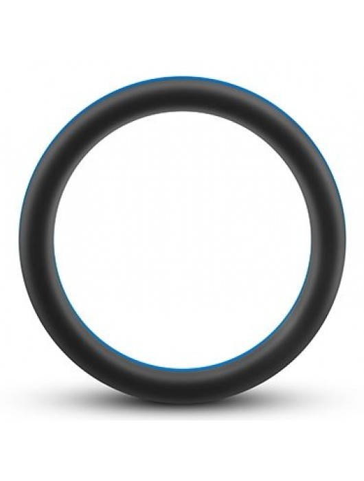 Черно-синее эрекционное кольцо Silicone Go Pro Cock Ring - Blush Novelties - в Чебоксарах купить с доставкой