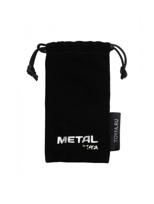 Серебристая коническая анальная пробка с красным кристаллом - 8 см. - ToyFa - купить с доставкой в Чебоксарах