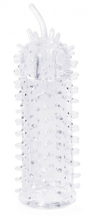 Закрытая рельефная насадка Crystal sleeve с усиками - 12 см. - Erowoman-Eroman - в Чебоксарах купить с доставкой