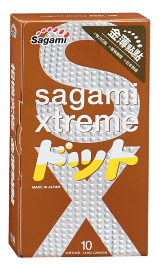 Презервативы Sagami Xtreme FEEL UP с точечной текстурой и линиями прилегания - 10 шт. - Sagami - купить с доставкой в Чебоксарах