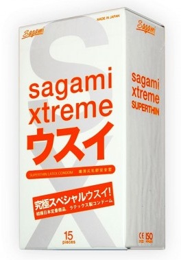 Ультратонкие презервативы Sagami Xtreme SUPERTHIN - 15 шт. - Sagami - купить с доставкой в Чебоксарах