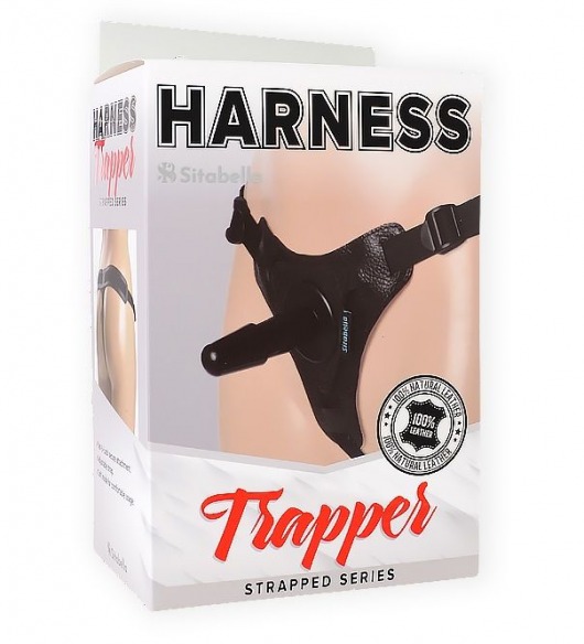 Чёрные трусики с плугом HARNESS Trapper - размер M-XL - Sitabella - купить с доставкой в Чебоксарах