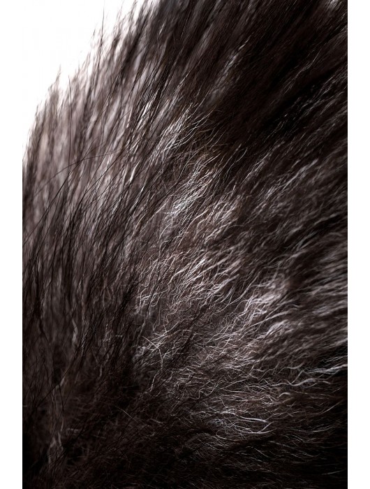 Серебристая металлическая анальная втулка с хвостом чернобурой лисы - размер S - ToyFa - купить с доставкой в Чебоксарах