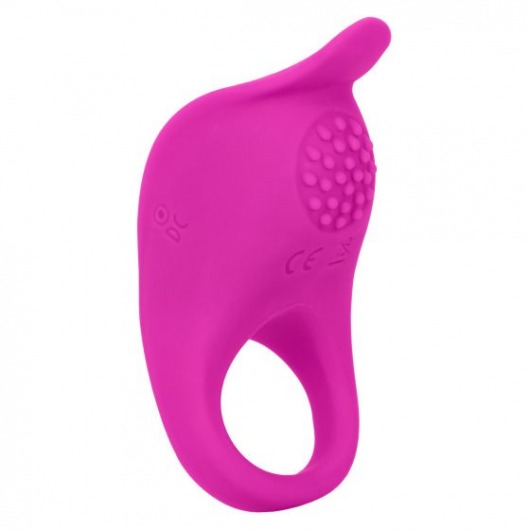 Ярко-розовое эрекционное виброкольцо Silicone Rechargeable Teasing Enhancer - California Exotic Novelties - в Чебоксарах купить с доставкой