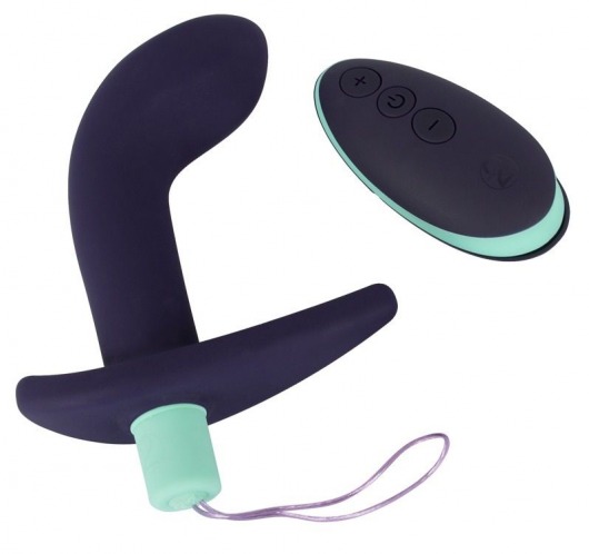 Темно-фиолетовый вибростимулятор простаты с пультом ДУ Remote Controlled Prostate Plug - Orion - в Чебоксарах купить с доставкой