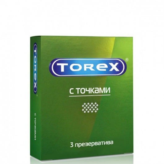 Текстурированные презервативы Torex  С точками  - 3 шт. - Torex - купить с доставкой в Чебоксарах