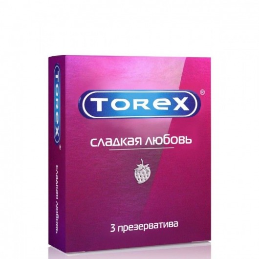 Презервативы Torex  Сладкая любовь  с ароматом клубники - 3 шт. - Torex - купить с доставкой в Чебоксарах