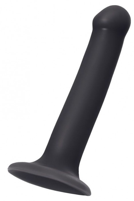 Черный фаллос на присоске Silicone Bendable Dildo M - 18 см. - Strap-on-me - купить с доставкой в Чебоксарах