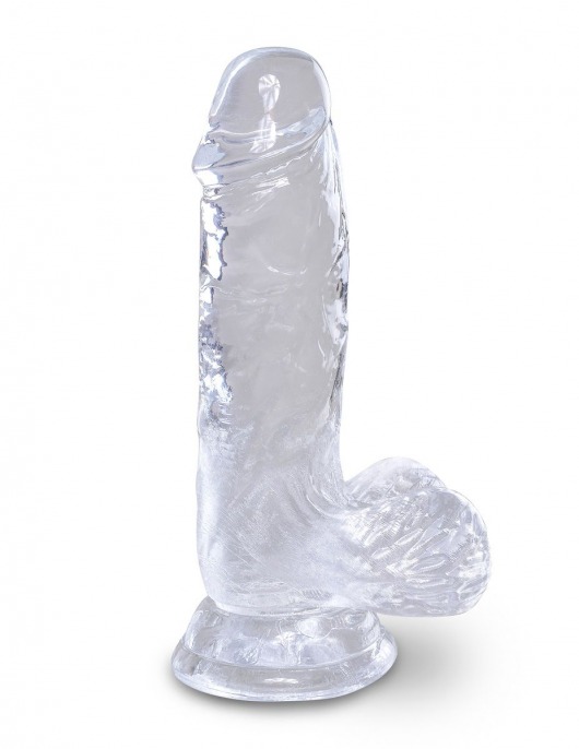 Прозрачный фаллоимитатор King Cock Clear 5  Cock with Balls - 15,2 см. - Pipedream