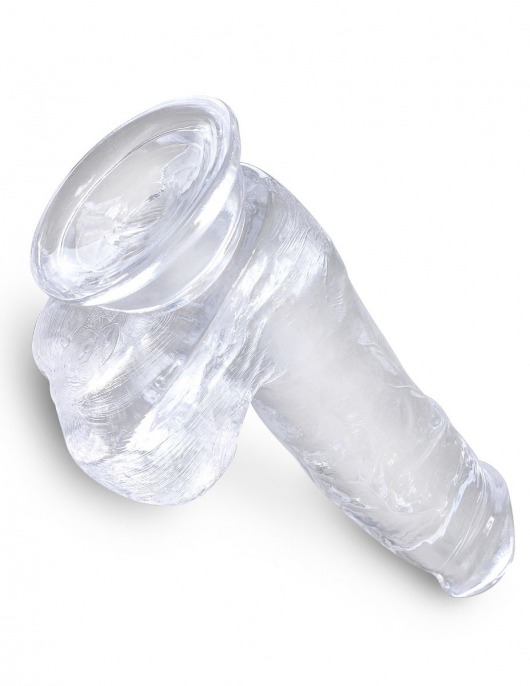 Прозрачный фаллоимитатор King Cock Clear 6  Cock with Balls - 17,8 см. - Pipedream