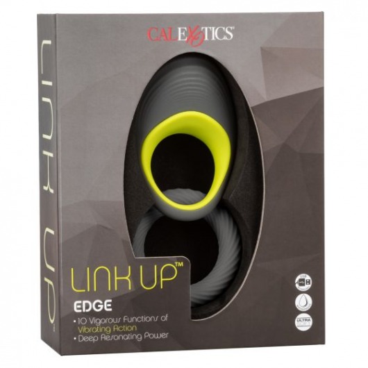 Набор из двух сероых эрекционных колец Link Up Edge - California Exotic Novelties - в Чебоксарах купить с доставкой