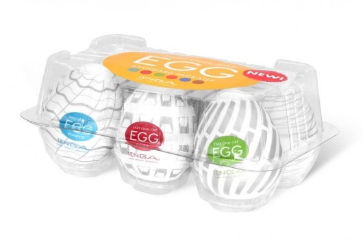Набор из 6 мастурбаторов Tenga EGG Easy Beat с различным рельефом - Tenga - в Чебоксарах купить с доставкой