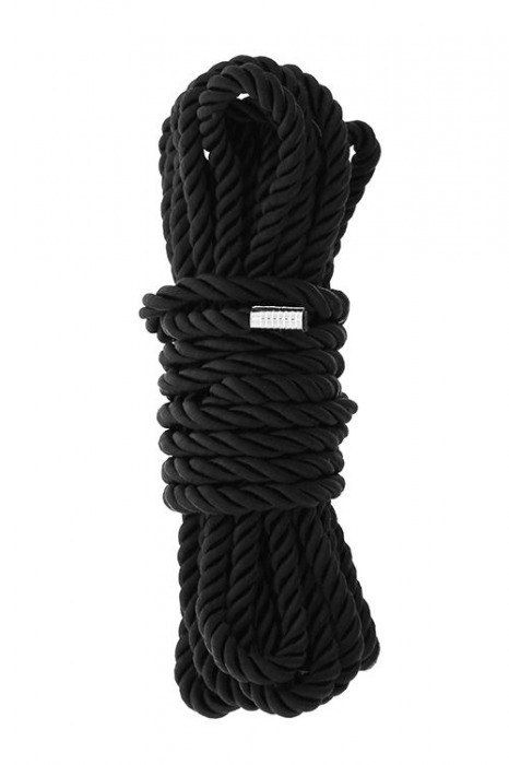 Черная веревка для шибари DELUXE BONDAGE ROPE - 5 м. - Dream Toys - купить с доставкой в Чебоксарах