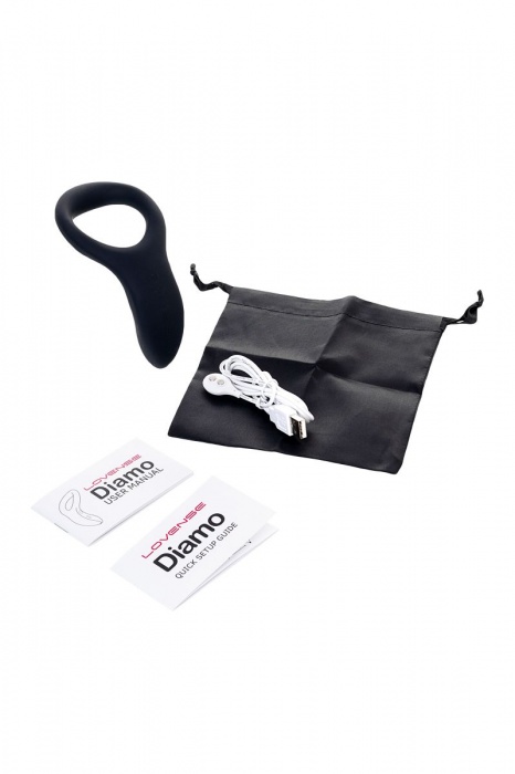 Черное эрекционное кольцо Lovense Diamo - Lovense - в Чебоксарах купить с доставкой