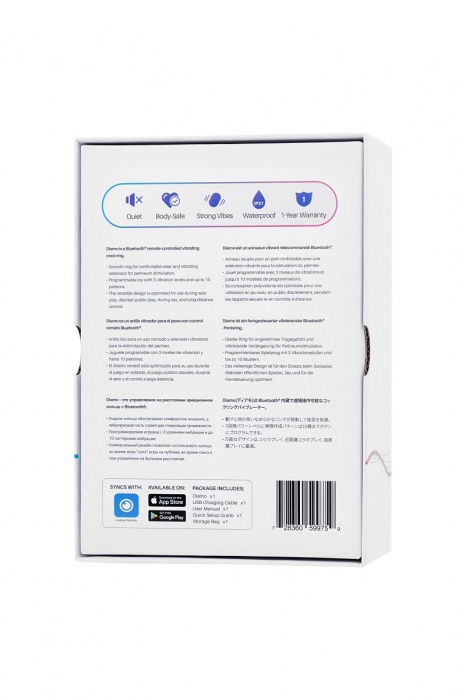 Черное эрекционное кольцо Lovense Diamo - Lovense - в Чебоксарах купить с доставкой