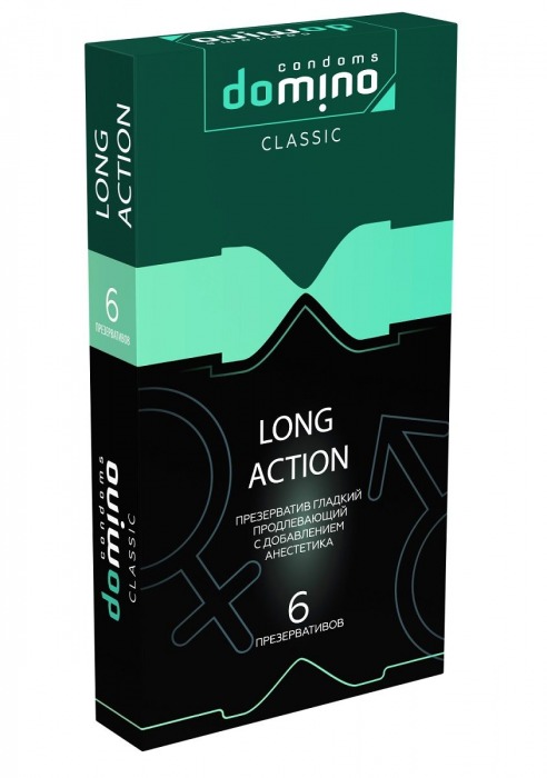 Презервативы с пролонгирующим эффектом DOMINO Classic Long action - 6 шт. - Domino - купить с доставкой в Чебоксарах