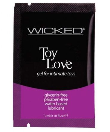 Лубрикант на водной основе для использования с игрушками WICKED Toy Love - 3 мл. - Wicked - купить с доставкой в Чебоксарах