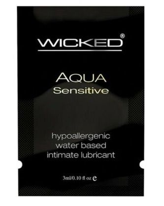 Мягкий лубрикант на водной основе WICKED AQUA Sensitive - 3 мл. - Wicked - купить с доставкой в Чебоксарах