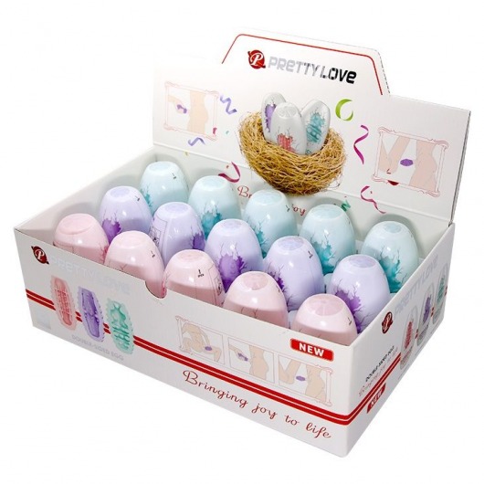 Набор из 15 мини-мастурбаторов Fantastic Egg Hard Boiled - Baile - в Чебоксарах купить с доставкой