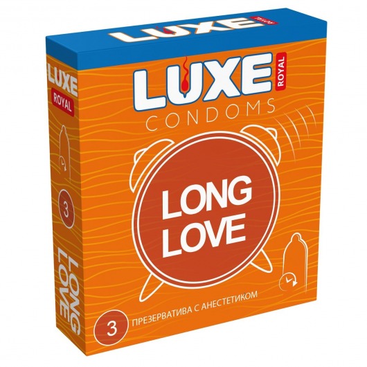 Презервативы с продлевающим эффектом LUXE Royal Long Love - 3 шт. - Luxe - купить с доставкой в Чебоксарах