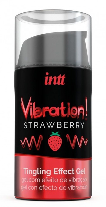 Жидкий интимный гель с эффектом вибрации Vibration! Strawberry - 15 мл. - INTT - купить с доставкой в Чебоксарах