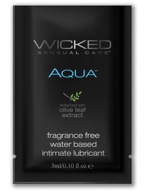 Легкий лубрикант на водной основе с алое Wicked Aqua - 3 мл. - Wicked - купить с доставкой в Чебоксарах