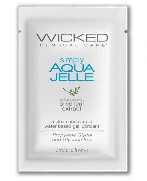 Гель-лубрикант Simply Aqua Jelle - 3 мл. - Wicked - купить с доставкой в Чебоксарах