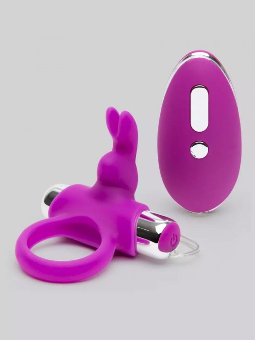 Лиловое виброкольцо с пультом ДУ Remote Control Cock Ring - Happy Rabbit - в Чебоксарах купить с доставкой