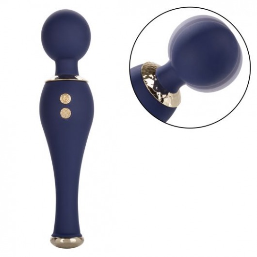 Синий клиторальный вибромассажер Chi­c Poppy - 20,25 см. - California Exotic Novelties