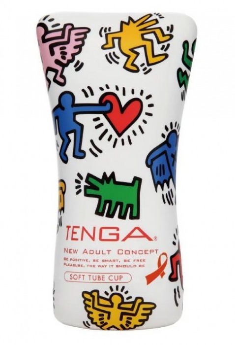 Мастурбатор-туба Keith Haring Soft Tube CUP - Tenga - в Чебоксарах купить с доставкой