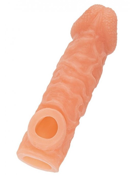 Телесная закрытая насадка с шершавой головкой Cock Sleeve Size S - 13,8 см. - KOKOS - в Чебоксарах купить с доставкой