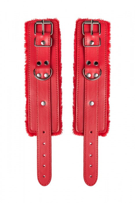 Красные наручники Anonymo из искусственной кожи - ToyFa - купить с доставкой в Чебоксарах