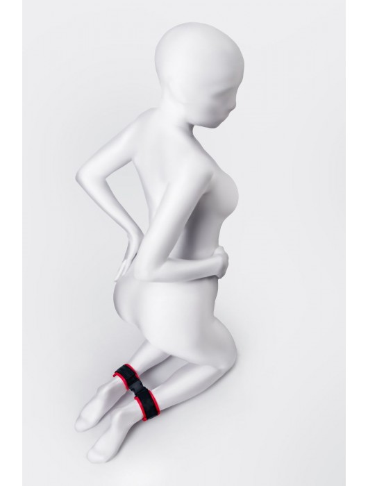 Красно-черные велюровые оковы Anonymo - ToyFa - купить с доставкой в Чебоксарах