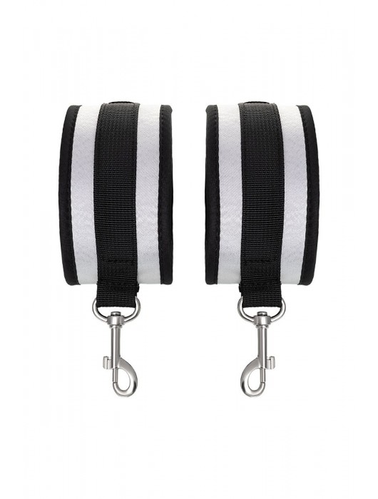 Серебристо-черные наручники Anonymo - ToyFa - купить с доставкой в Чебоксарах